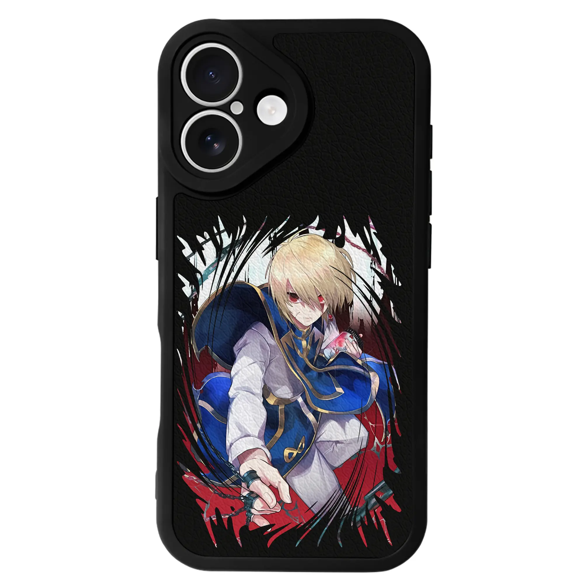 ハンター×ハンター グッズ クラピカ - IPhone 16シリーズ対応 ・ シリコンスマホケース ・ レザー調 ・ 高精度フィット ・ 耐衝撃 ・ ワイヤレス充電対応 ・ 精密カット